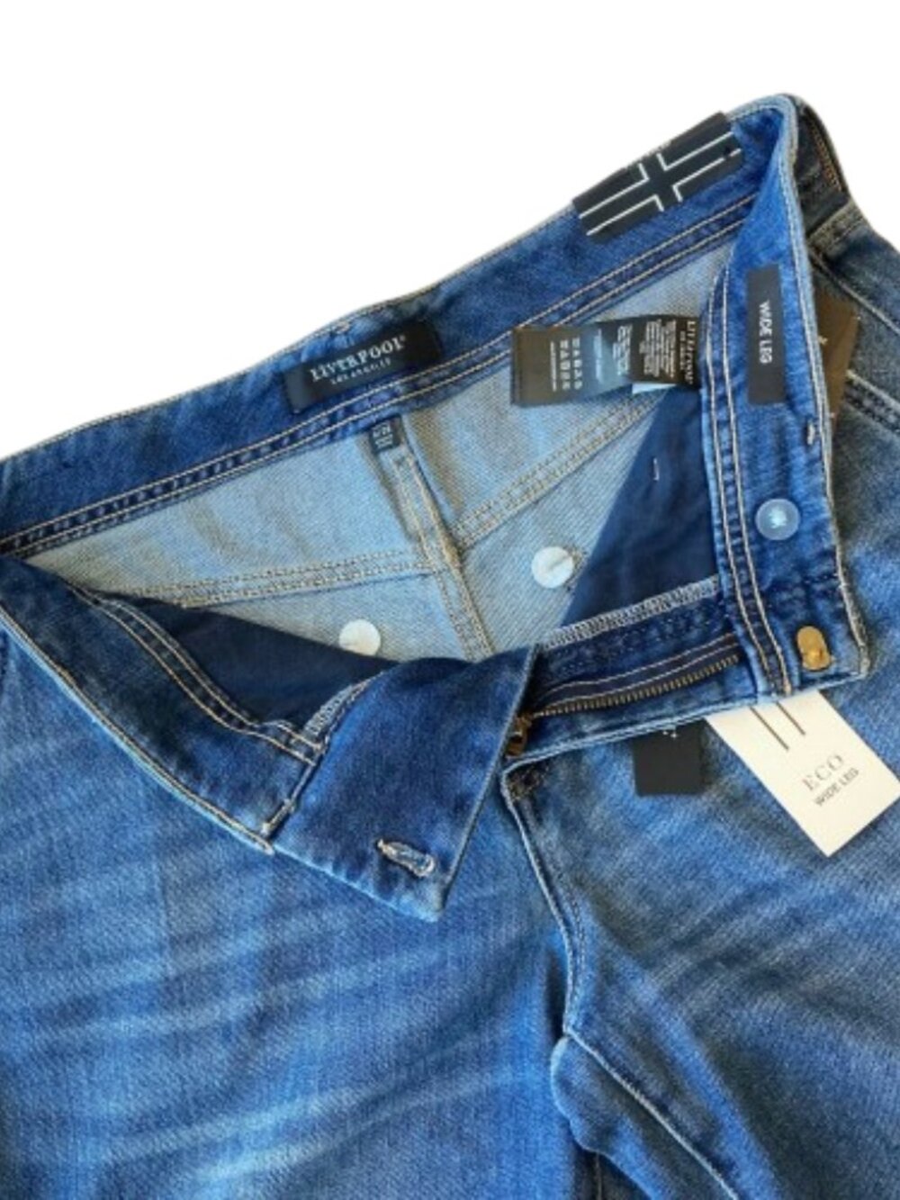 Liverpool Los Angeles Weekender Wide Leg Jeans Womens 6 PETITE Walnut Creek NWT - Picture 4 of 9
